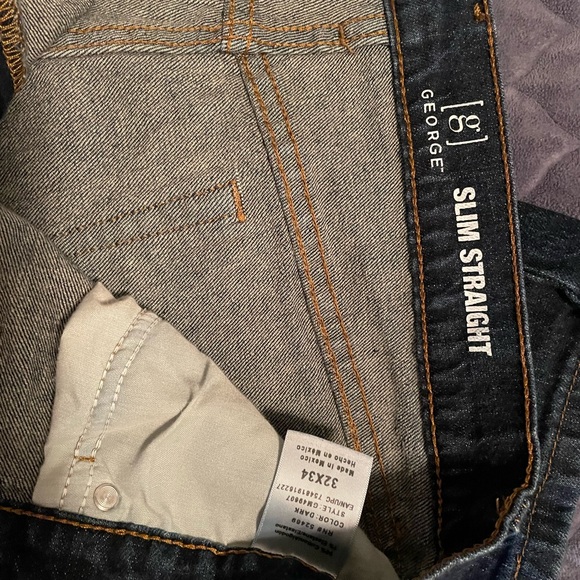 Mens George 32x34 jeans new without tags - Picture 3 of 3